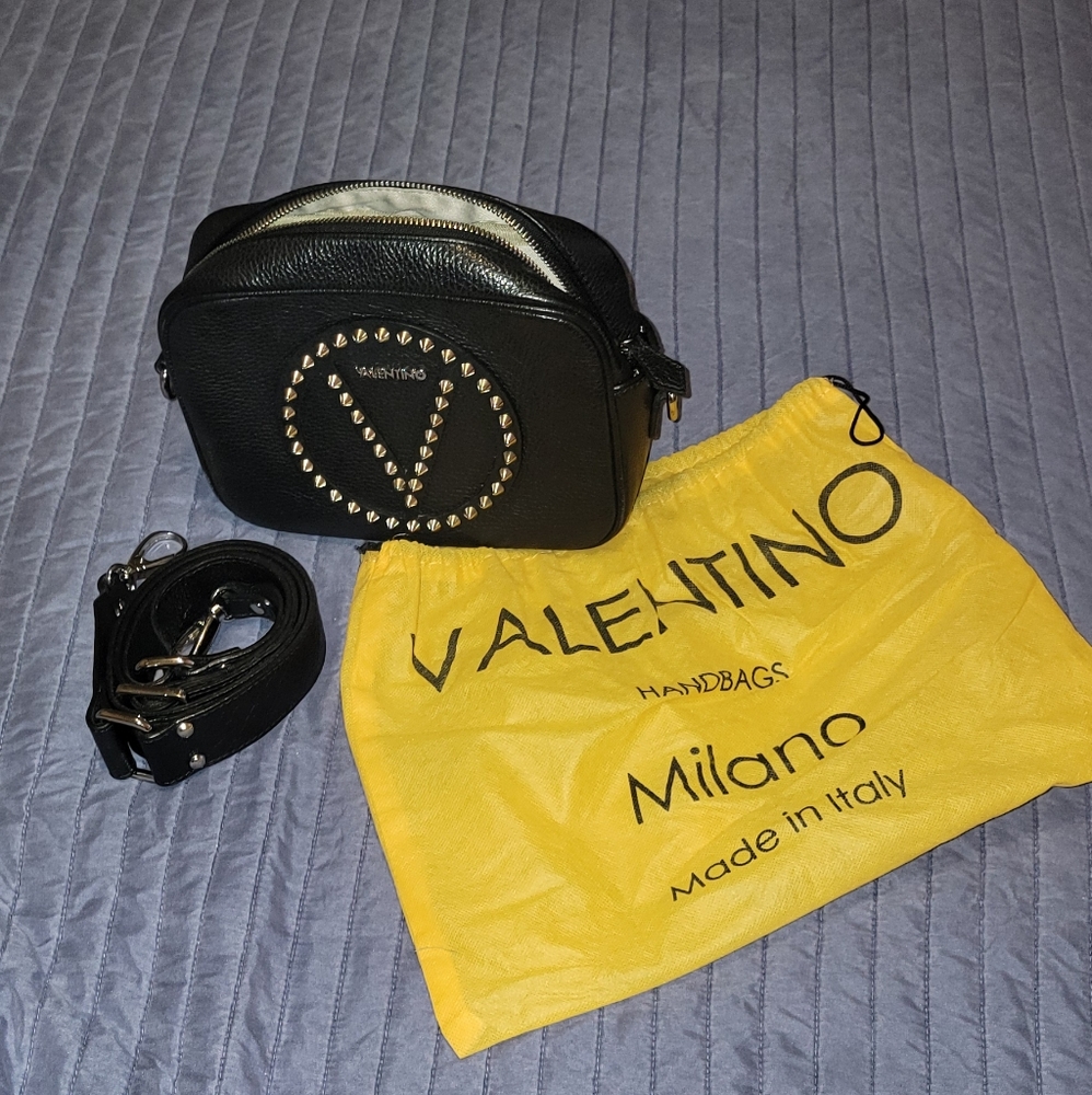 Valentino AUTHENTIC Leather Mia Studded Camera Bag